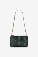 Maliparmi exotic crochet pouch shoulder strap green