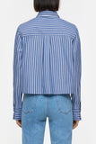 Closed short stripe blouse