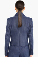 Janice korte blazer stan blauw streep