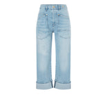 Mac baggy straight light blue net washed