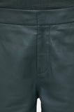 Closed leather relaxed pants jurdy pini green