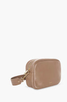 Janice leren crossbody bruce taupe