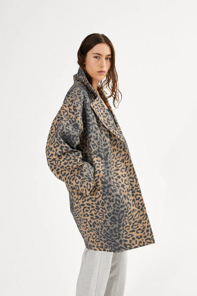 Rabens Saloner jacqlin leopard coat