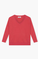 Janice cashmere trui dash coral