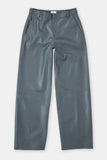 Closed leather relaxed pants jurdy pini green